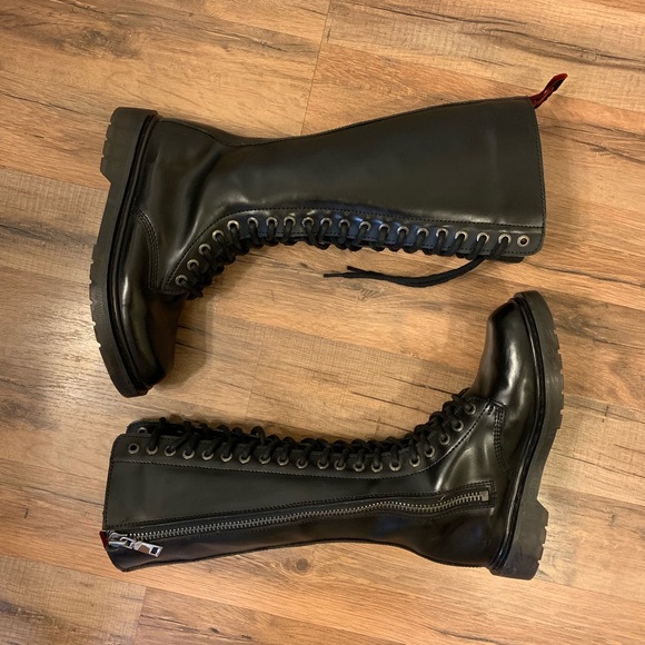 Demonia Shoes - Demonia Defiant 400 Unisex Lace Up Combat Boots